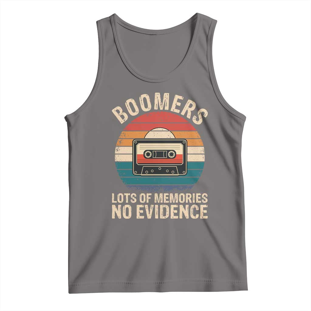 Funny Baby Boomers Lots Of Memories No Evidence Gift Tank Top TS12 Deep Heather Print Your Wear