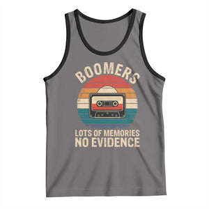 Funny Baby Boomers Lots Of Memories No Evidence Gift Tank Top TS12 Deep Heather Black Print Your Wear