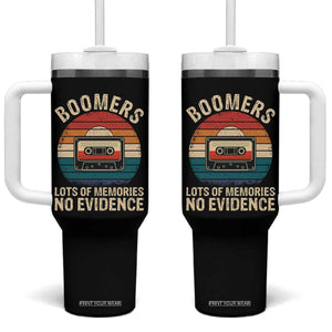 Funny Baby Boomers Lots Of Memories No Evidence Gift Tumbler With Handle TS12 One Size: 40 oz Black Print Your Wear