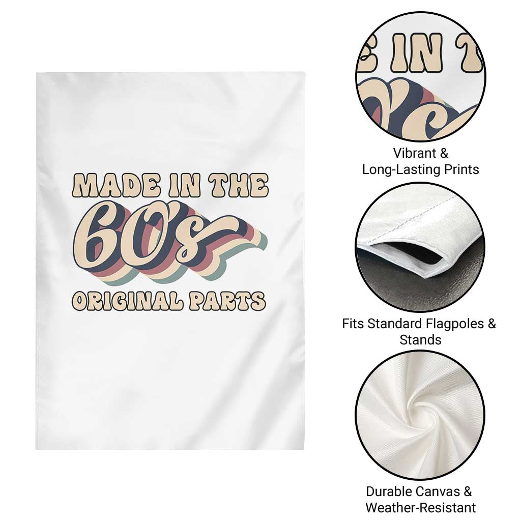 Made In The 60s Original Parts Garden Flag Funny Boomers Birthday Gift TS12 Print Your Wear