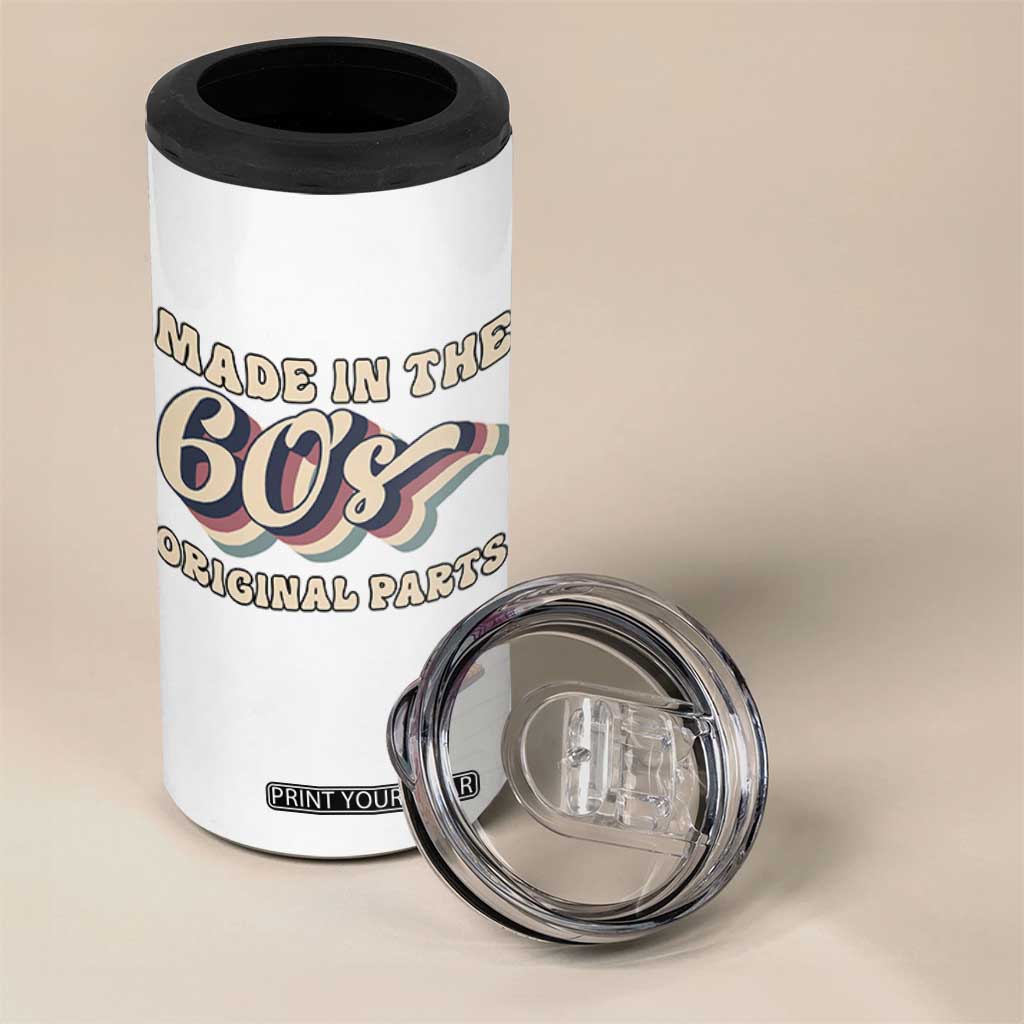 Made In The 60s Original Parts 4 in 1 Can Cooler Tumbler Funny Boomers Birthday Gift TS12 Print Your Wear