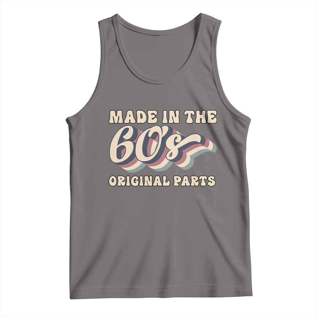 Made In The 60s Original Parts Tank Top Funny Boomers Birthday Gift TS12 Deep Heather Print Your Wear