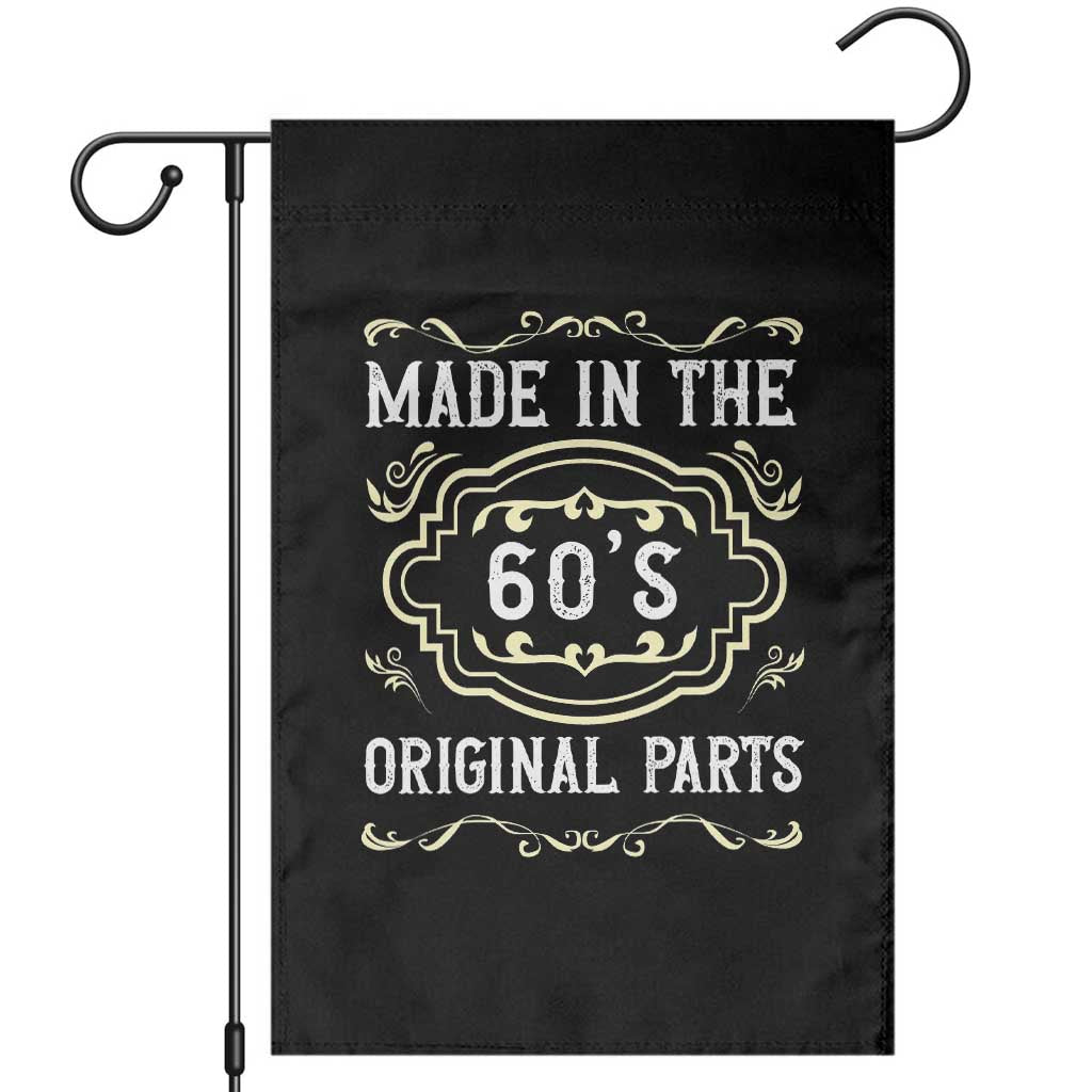 Made In The 60s Original Parts Garden Flag Vintage Baby Boomer Gift TS12 Black Print Your Wear