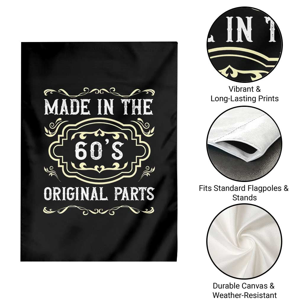 Made In The 60s Original Parts Garden Flag Vintage Baby Boomer Gift TS12 Print Your Wear