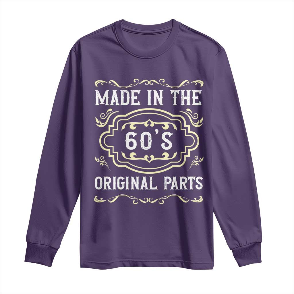 Made In The 60s Original Parts Long Sleeve Shirt Vintage Baby Boomer Gift TS12 Purple Print Your Wear