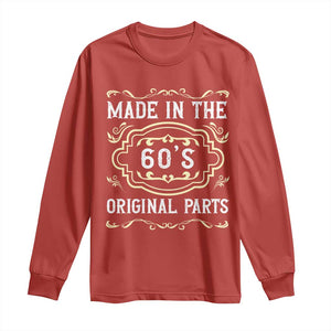 Made In The 60s Original Parts Long Sleeve Shirt Vintage Baby Boomer Gift TS12 Red Print Your Wear
