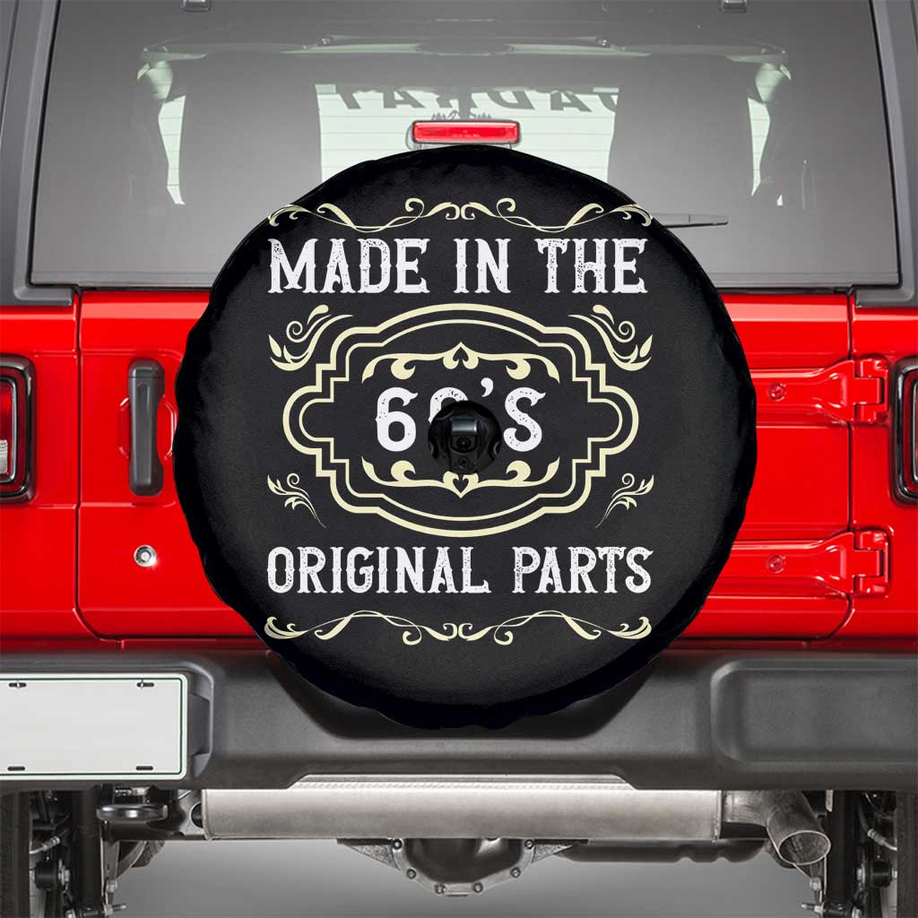 Made In The 60s Original Parts Spare Tire Cover Vintage Baby Boomer Gift TS12 Black Print Your Wear