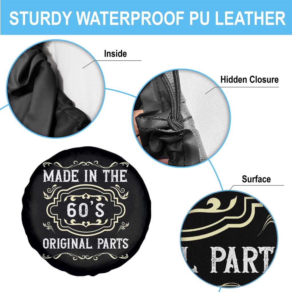 Made In The 60s Original Parts Spare Tire Cover Vintage Baby Boomer Gift TS12 Print Your Wear
