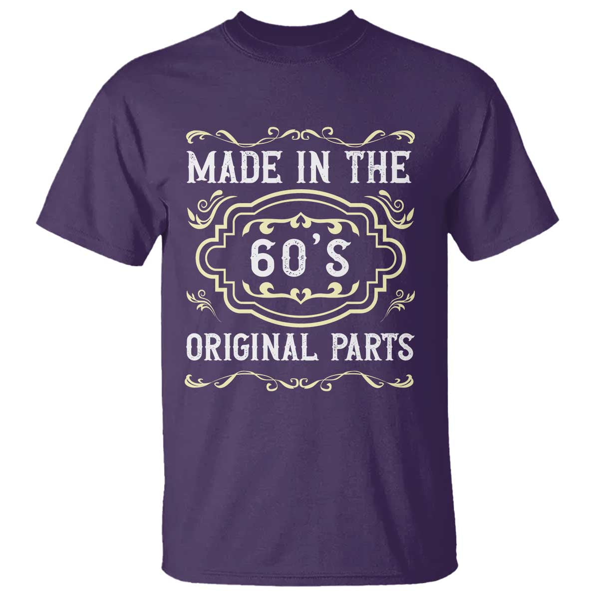 Made In The 60s Original Parts T Shirt Vintage Baby Boomer Gift TS12 Purple Print Your Wear
