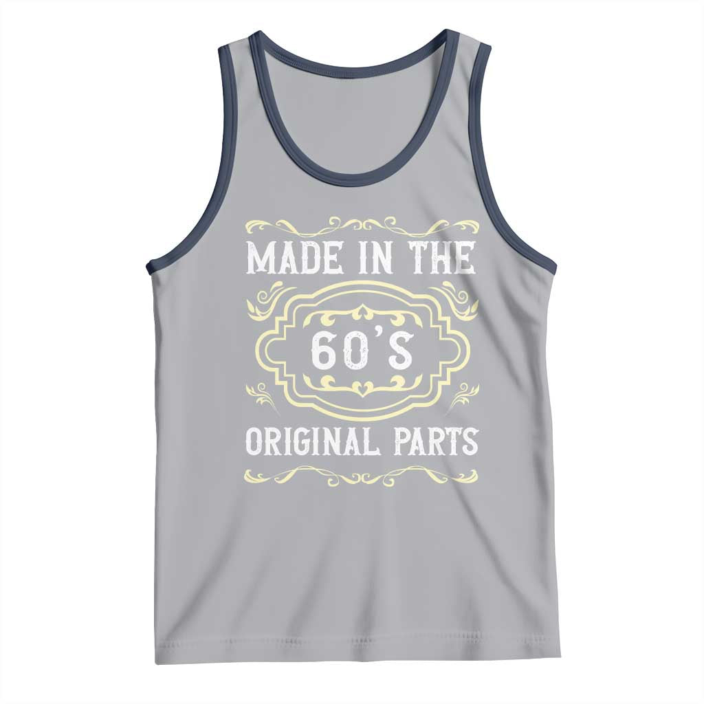 Made In The 60s Original Parts Tank Top Vintage Baby Boomer Gift TS12 Athletic Heather Navy Print Your Wear