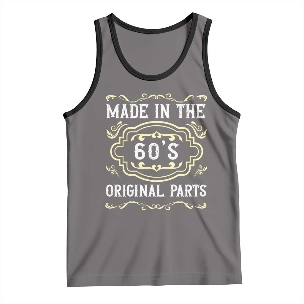 Made In The 60s Original Parts Tank Top Vintage Baby Boomer Gift TS12 Deep Heather Black Print Your Wear