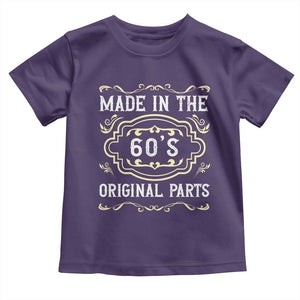Made In The 60s Original Parts Toddler T Shirt Vintage Baby Boomer Gift TS12 Purple Print Your Wear