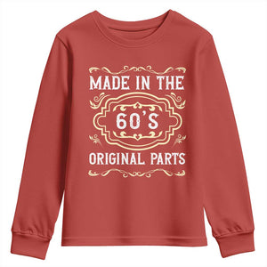 Made In The 60s Original Parts Youth Sweatshirt Vintage Baby Boomer Gift TS12 Red Print Your Wear