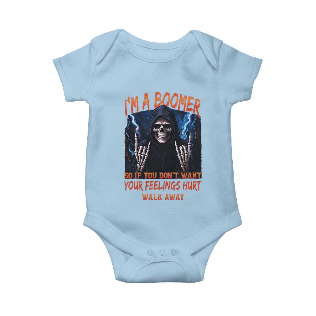 Baby Boomers Sarcastic Baby Onesie If You Dont Want Feelings Hurt Gift TS12 Light Blue Print Your Wear