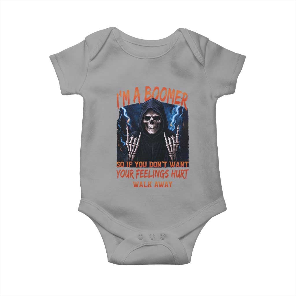 Baby Boomers Sarcastic Baby Onesie If You Dont Want Feelings Hurt Gift TS12 Sport Gray Print Your Wear