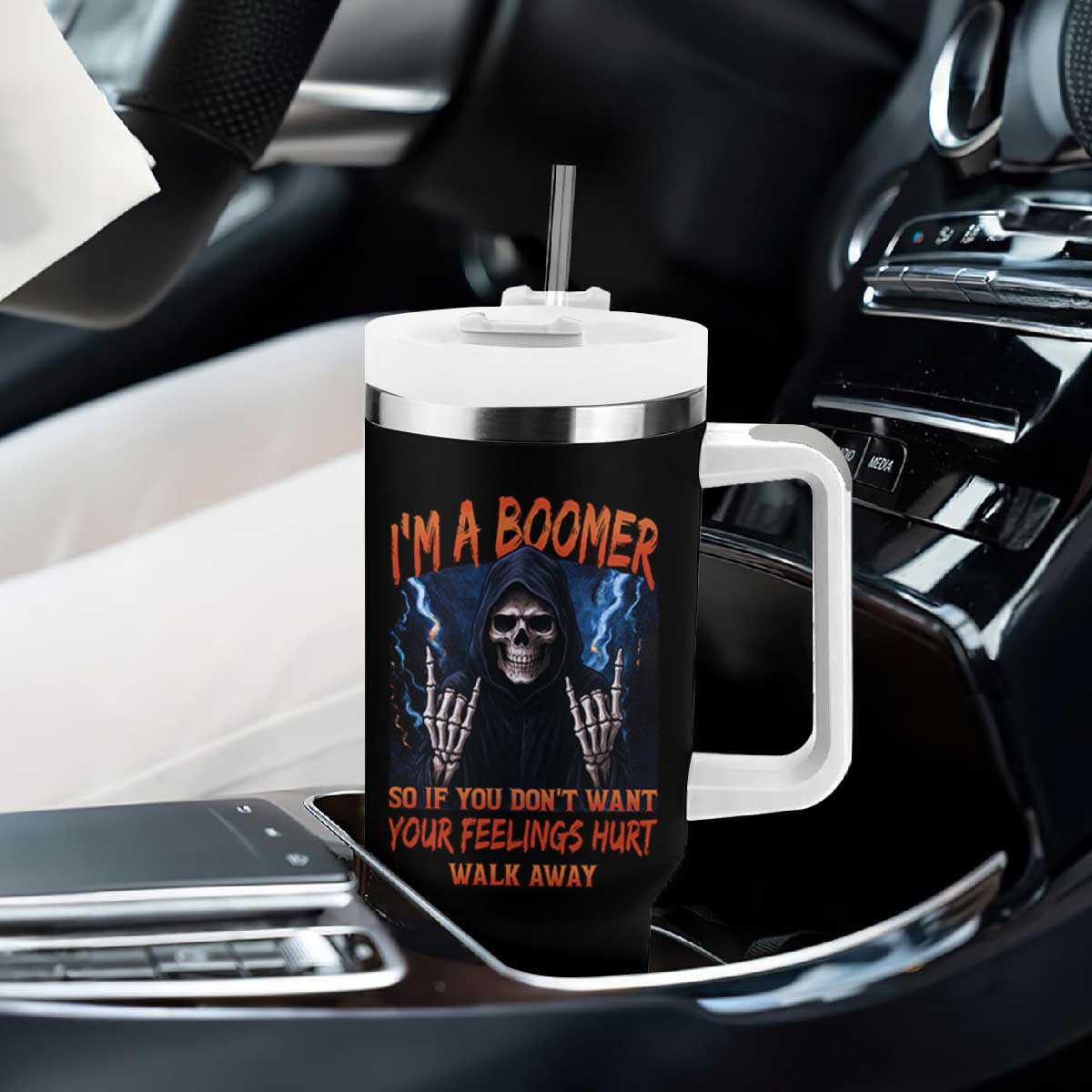 Baby Boomers Sarcastic Tumbler With Handle If You Dont Want Feelings Hurt Gift TS12 Print Your Wear