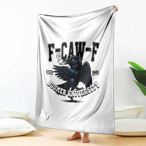 F Caw F Throw Blanket Baby Boomer University Funny Gift TS12 Print Your Wear