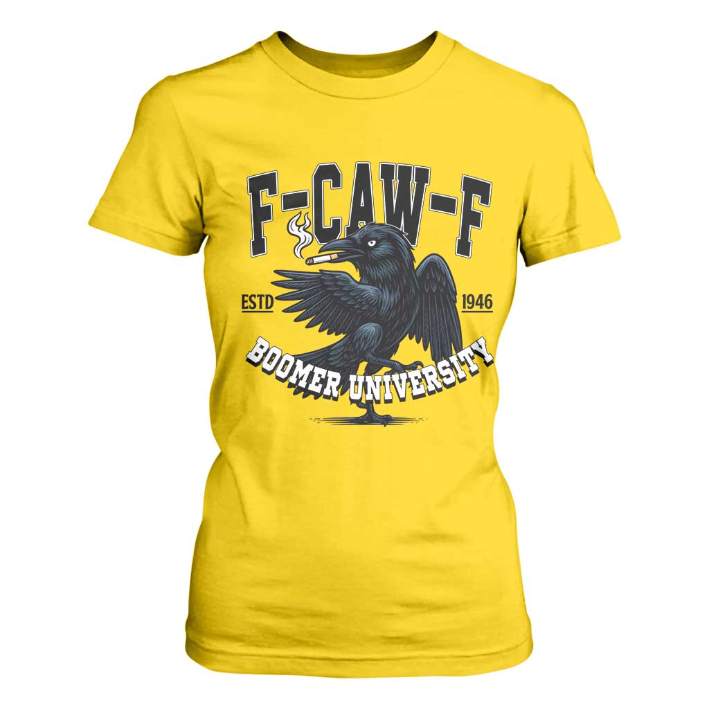 F Caw F T Shirt For Women Baby Boomer University Funny Gift TS12 Daisy Print Your Wear