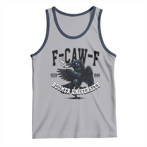 F Caw F Tank Top Baby Boomer University Funny Gift TS12 Athletic Heather Navy Print Your Wear