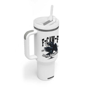 F Caw F Tumbler With Handle Baby Boomer University Funny Gift TS12 Print Your Wear