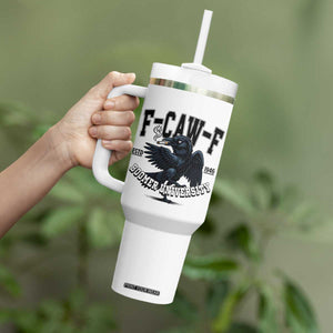 F Caw F Tumbler With Handle Baby Boomer University Funny Gift TS12 Print Your Wear