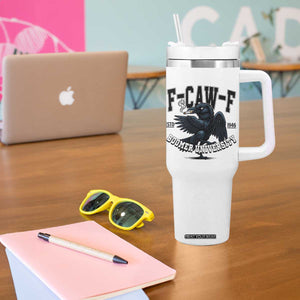 F Caw F Tumbler With Handle Baby Boomer University Funny Gift TS12 Print Your Wear