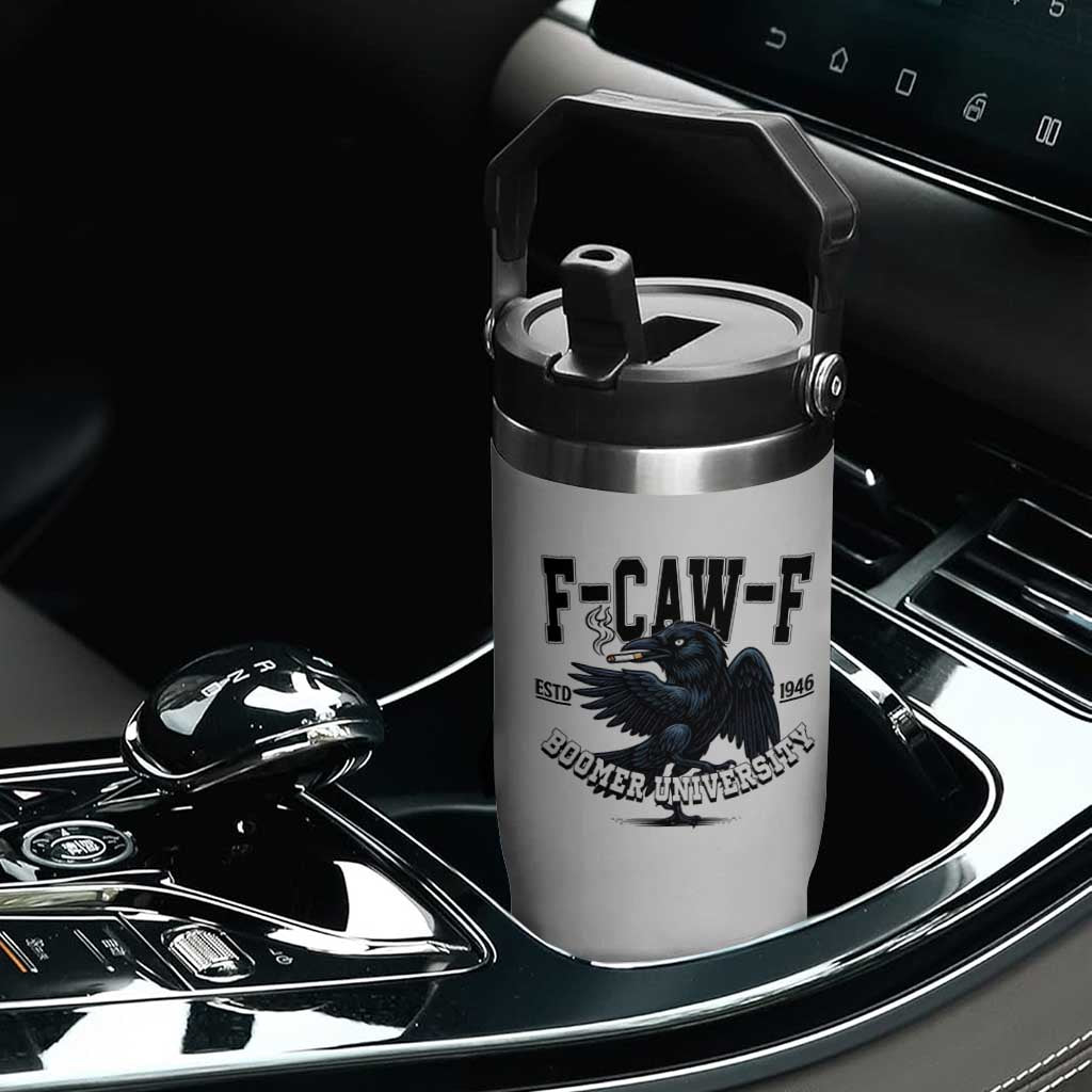 F Caw F Flip Straw Tumbler Baby Boomer University Funny Gift TS12 Print Your Wear