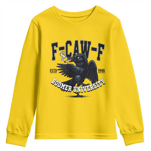 F Caw F Youth Sweatshirt Baby Boomer University Funny Gift TS12 Daisy Print Your Wear