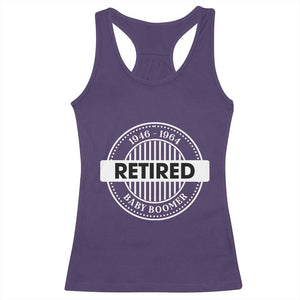 Funny Retired Baby Boomer Generation Gift Racerback Tank Top TS12 Purple Print Your Wear