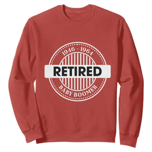 Funny Retired Baby Boomer Generation Gift Sweatshirt TS12 Red Print Your Wear