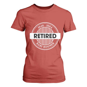 Funny Retired Baby Boomer Generation Gift T Shirt For Women TS12 Red Print Your Wear