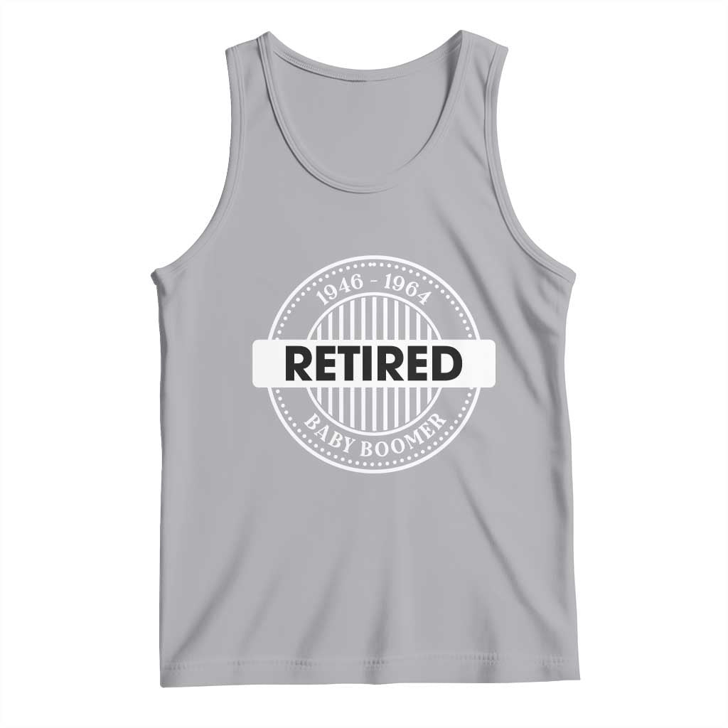 Funny Retired Baby Boomer Generation Gift Tank Top TS12 Athletic Heather Print Your Wear