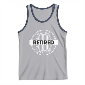 Funny Retired Baby Boomer Generation Gift Tank Top TS12 Athletic Heather Navy Print Your Wear