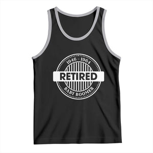 Funny Retired Baby Boomer Generation Gift Tank Top TS12 Black Athletic Heather Print Your Wear