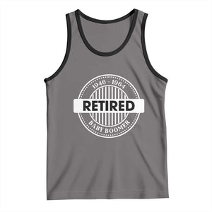 Funny Retired Baby Boomer Generation Gift Tank Top TS12 Deep Heather Black Print Your Wear