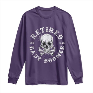 Funny Baby Boomer Retirement Long Sleeve Shirt Gift For Generation TS12 Purple Print Your Wear