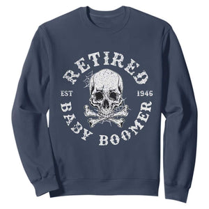 Funny Baby Boomer Retirement Sweatshirt Gift For Generation TS12 Navy Print Your Wear