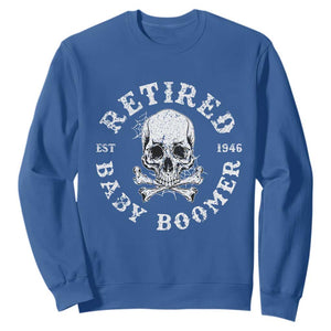 Funny Baby Boomer Retirement Sweatshirt Gift For Generation TS12 Royal Blue Print Your Wear
