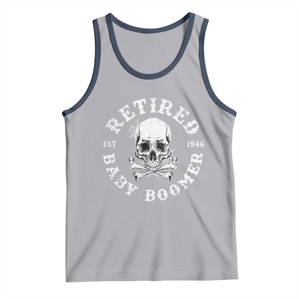 Funny Baby Boomer Retirement Tank Top Gift For Generation TS12 Athletic Heather Navy Print Your Wear