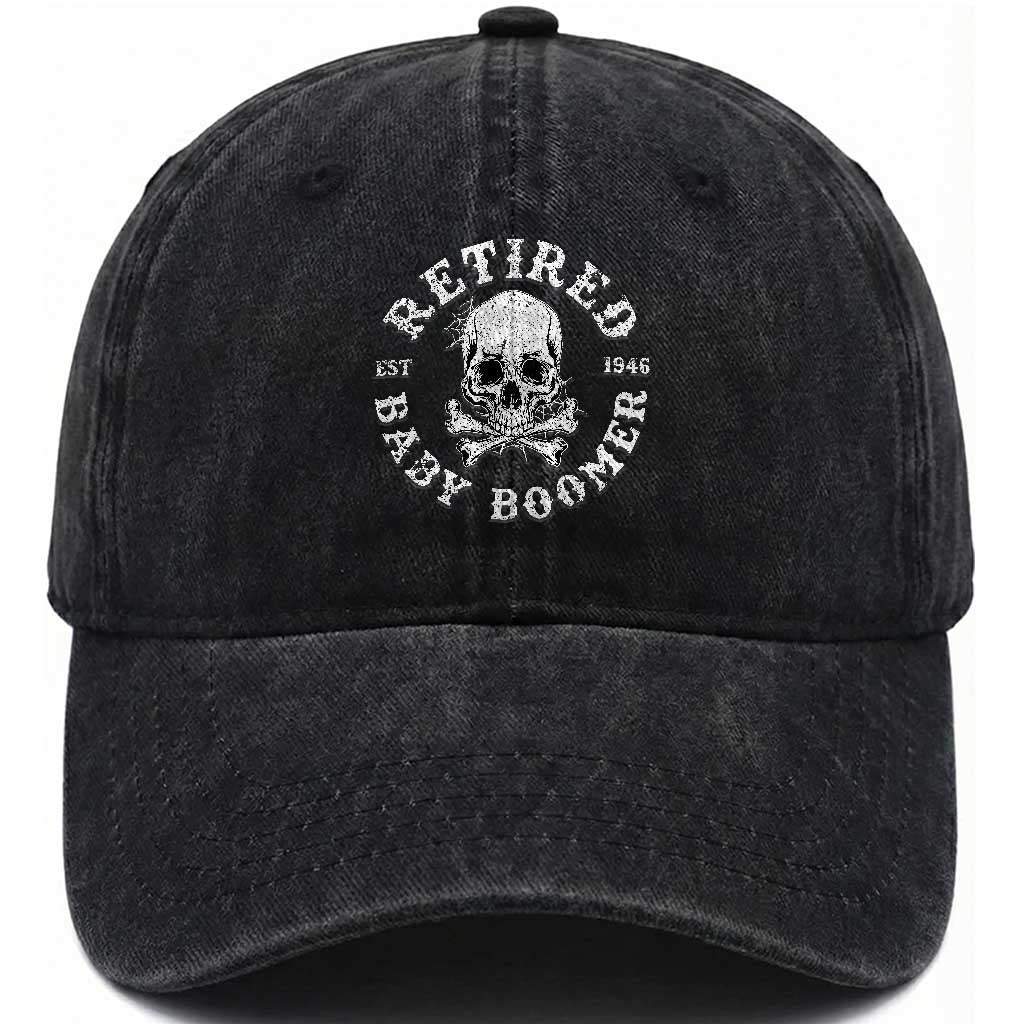 Funny Baby Boomer Retirement Washed Cotton Baseball Cap Gift For Generation TS12 Print Your Wear