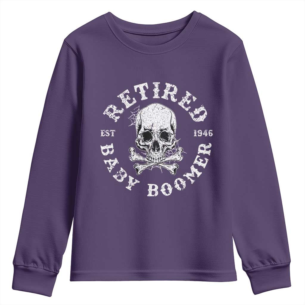 Funny Baby Boomer Retirement Youth Sweatshirt Gift For Generation TS12 Purple Print Your Wear