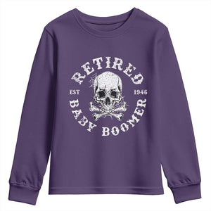 Funny Baby Boomer Retirement Youth Sweatshirt Gift For Generation TS12 Purple Print Your Wear