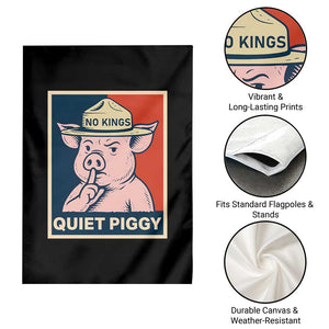 Funny No Kings Quiet Piggy Meme Garden Flag Political Humor Gift TS12 Print Your Wear