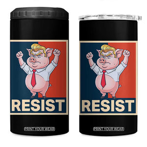 Funny Freedom Pig Resistance Movement Political Satire Meme Gift 4 in 1 Can Cooler Tumbler TS12 One Size: 16 oz Black Print Your Wear