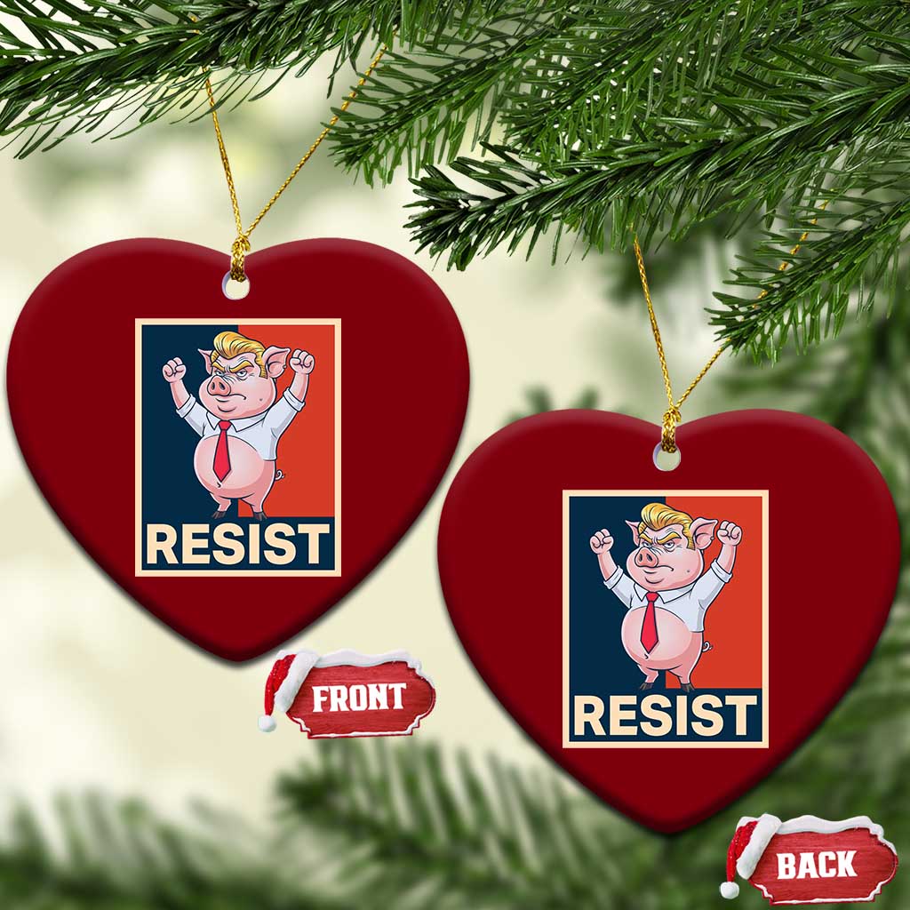 Funny Freedom Pig Resistance Movement Political Satire Meme Gift Ceramic Ornament TS12 Print Your Wear