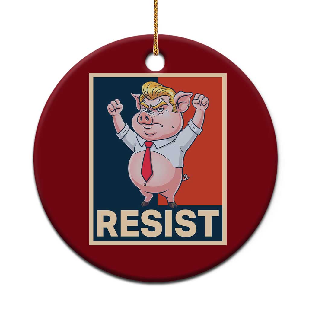 Funny Freedom Pig Resistance Movement Political Satire Meme Gift Ceramic Ornament TS12 1pc Red Print Your Wear