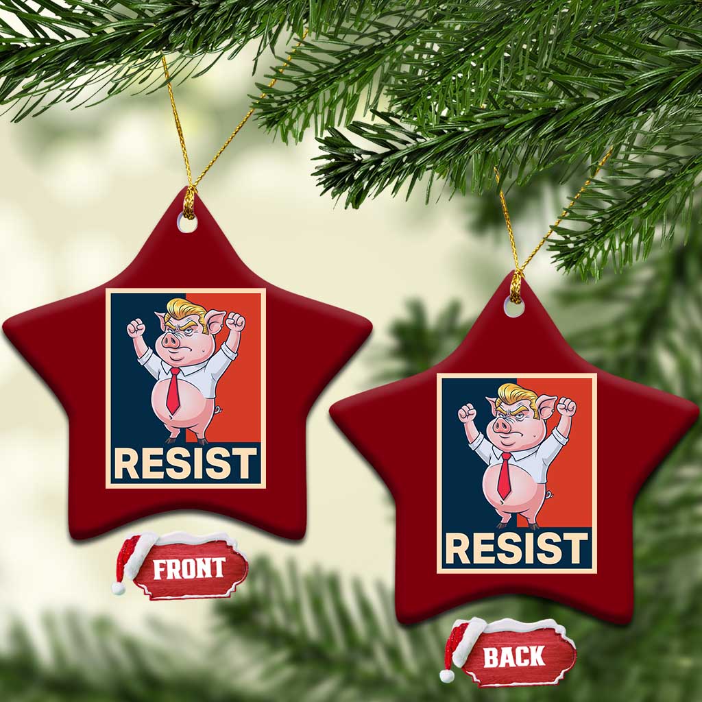 Funny Freedom Pig Resistance Movement Political Satire Meme Gift Ceramic Ornament TS12 Print Your Wear