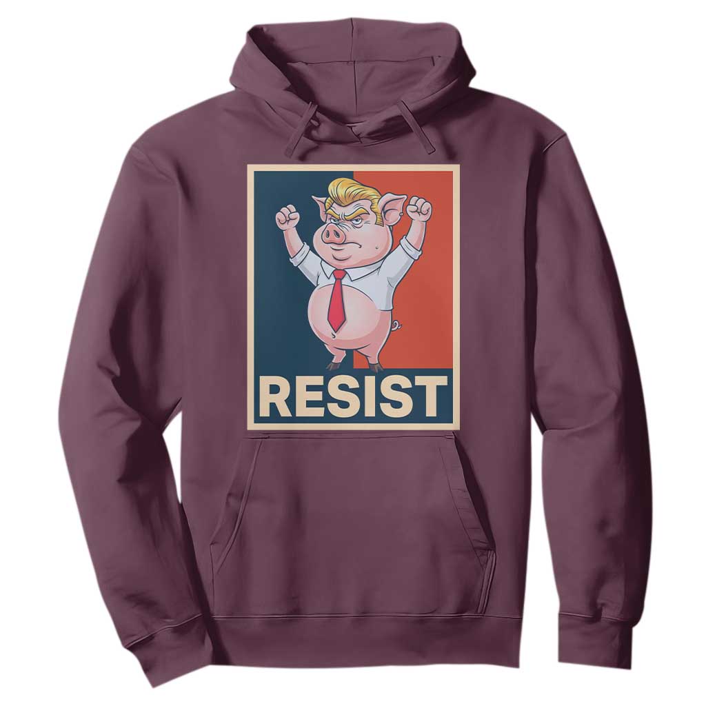 Funny Freedom Pig Resistance Movement Political Satire Meme Gift Hoodie TS12 Maroon Print Your Wear