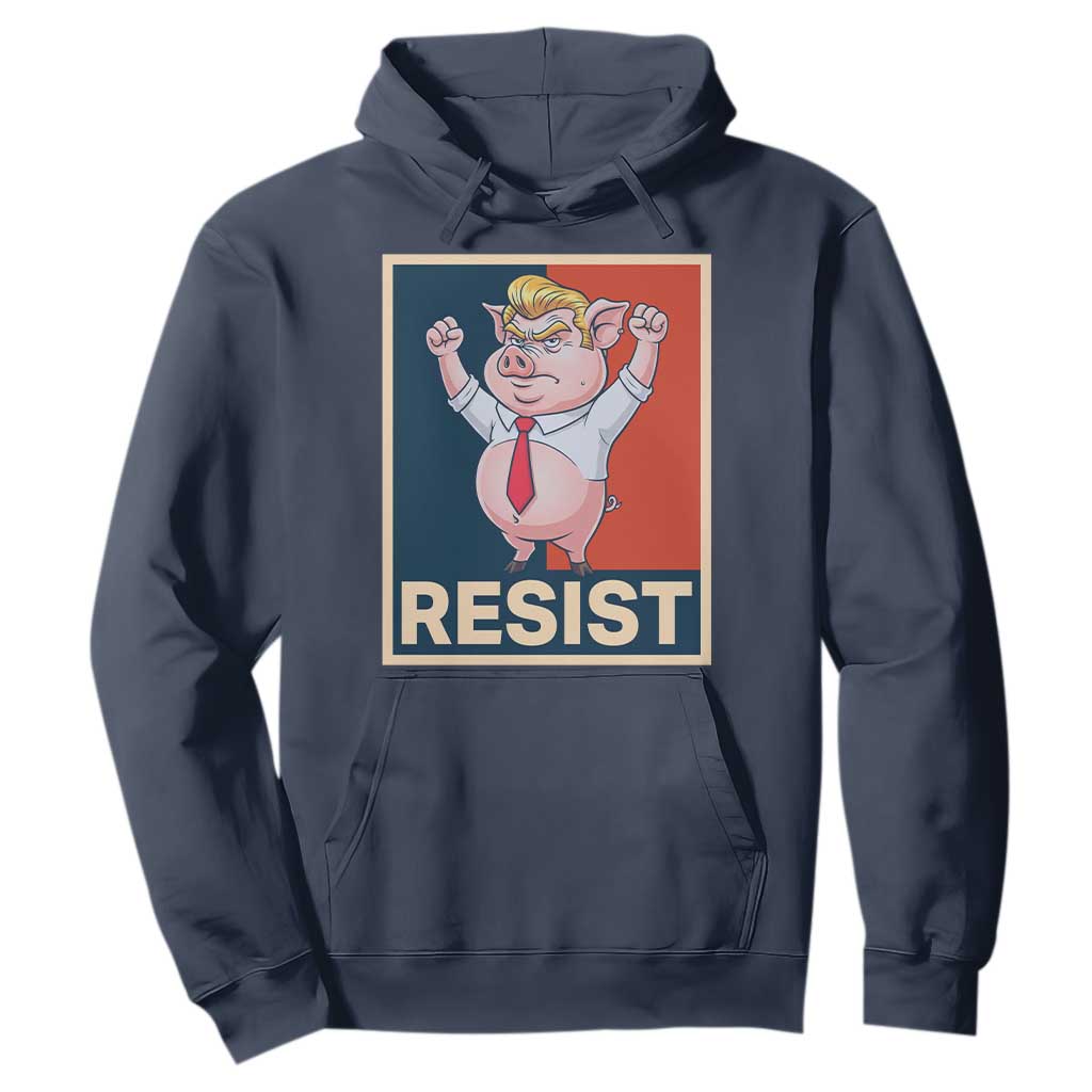 Funny Freedom Pig Resistance Movement Political Satire Meme Gift Hoodie TS12 Navy Print Your Wear