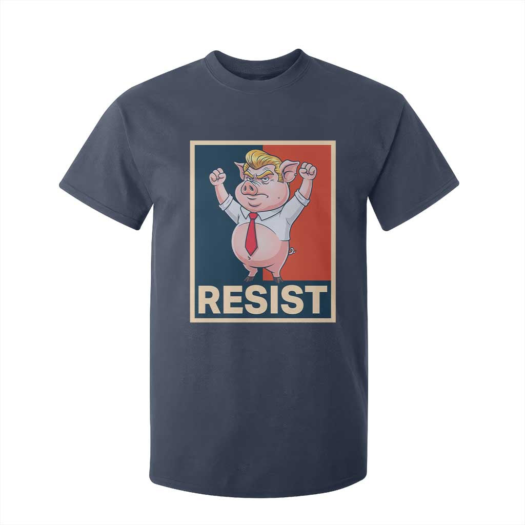 Funny Freedom Pig Resistance Movement Political Satire Meme Gift T Shirt For Kid TS12 Navy Print Your Wear